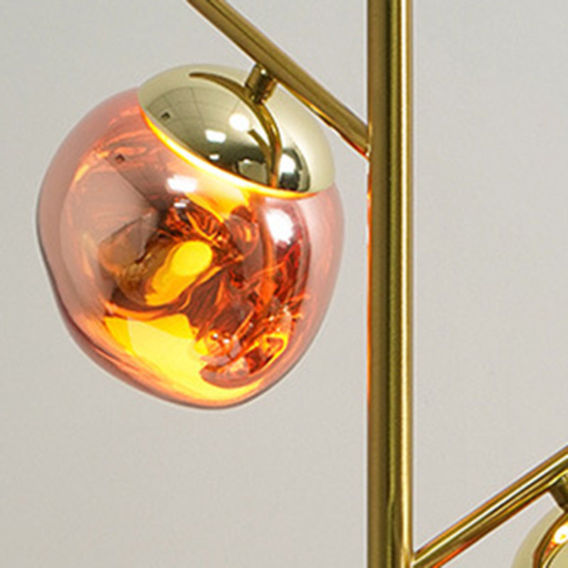 Contemporary Nordic Lava Orb Acrylic Lampshade Iron Base LED Standing Floor Lamp For Living Room