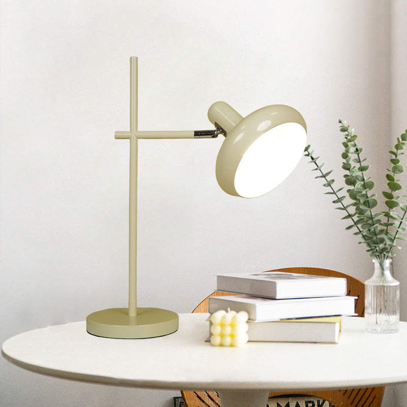 Contemporary Nordic Round Iron Lampshade 1 - Light Table Lamp For Bedroom