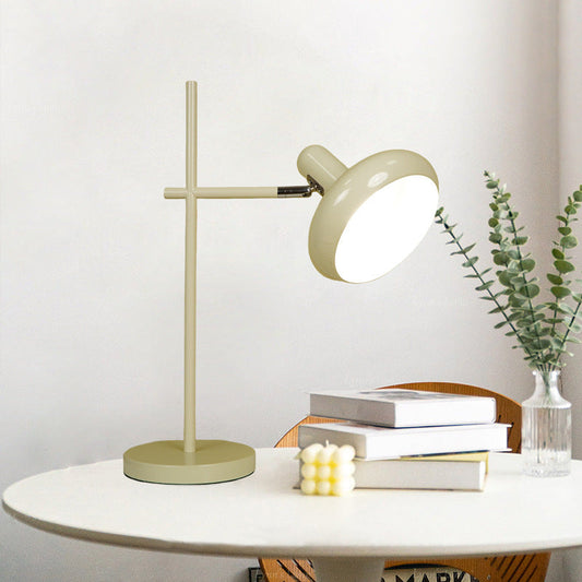 Contemporary Nordic Round Iron Lampshade 1 - Light Table Lamp For Bedroom