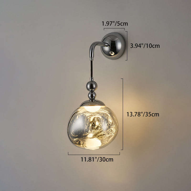 Contemporary Nordic Lava Ball Acrylic Hardware LED Wall Sconce Lamp For Living Room