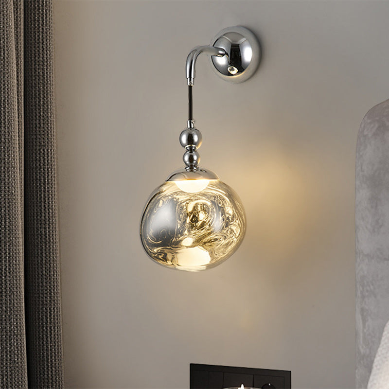 Contemporary Nordic Lava Ball Acrylic Hardware LED Wall Sconce Lamp For Living Room