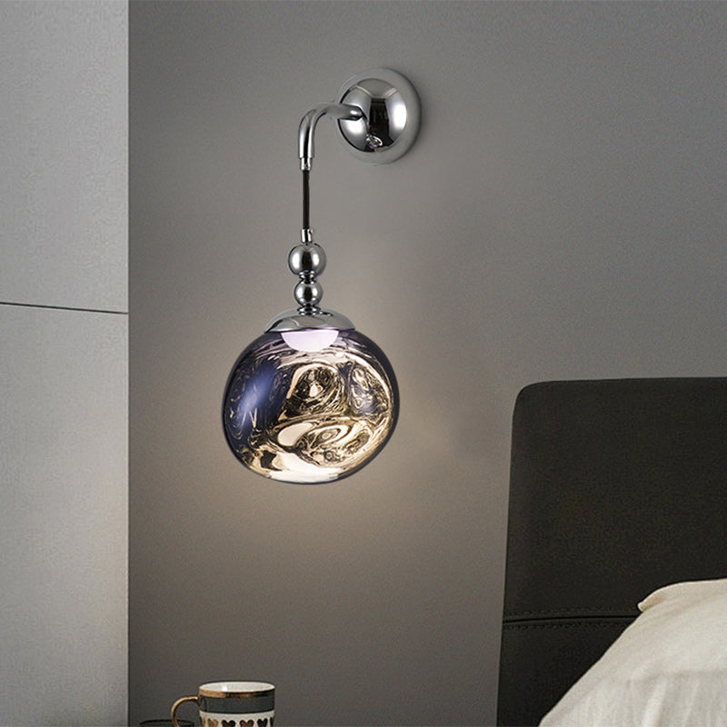 Contemporary Nordic Lava Ball Acrylic Hardware LED Wall Sconce Lamp For Living Room