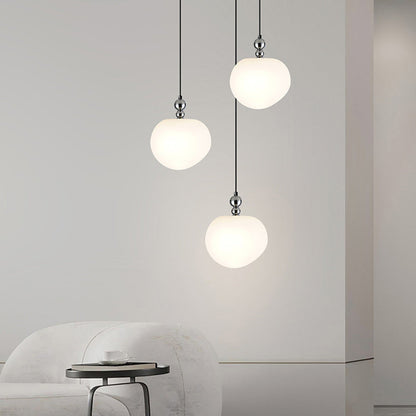 Contemporary Scandinavian Dome Apple Shape Liftable Roto-molding Lampshade Iron LED Pendant Light For Bedroom