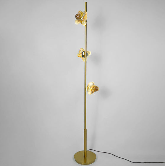 Contemporary Creative Starfish Glass Lampshade Iron Base 3/6 - Light Standing Floor Lamp For Living Room