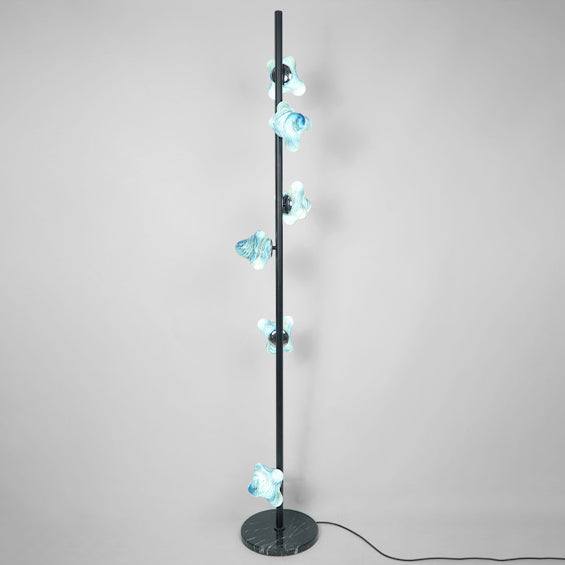 Contemporary Creative Starfish Glass Lampshade Iron Base 3/6 - Light Standing Floor Lamp For Living Room