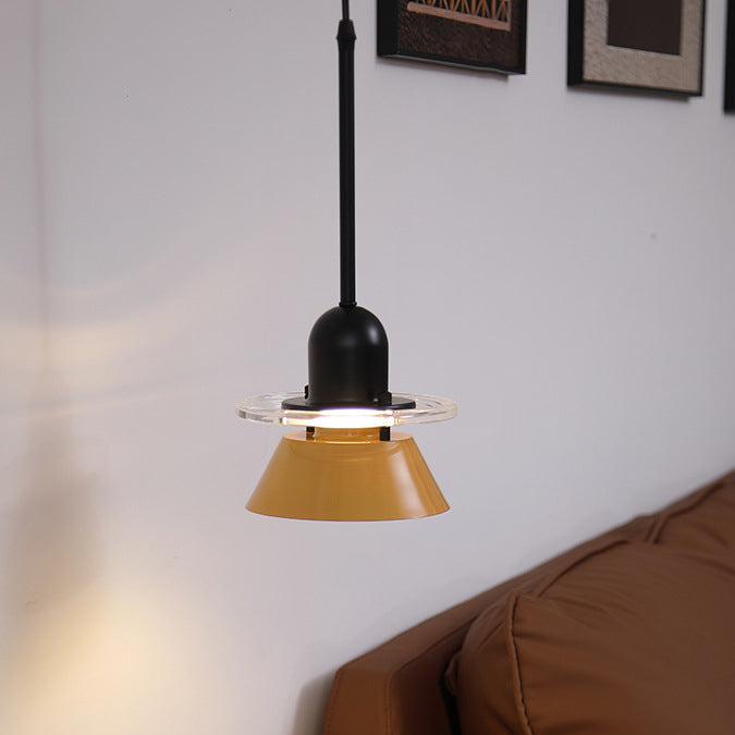 Contemporary Nordic Macarons UFO Shape Acrylic Iron 1 - Light Pendant Light For Bedroom