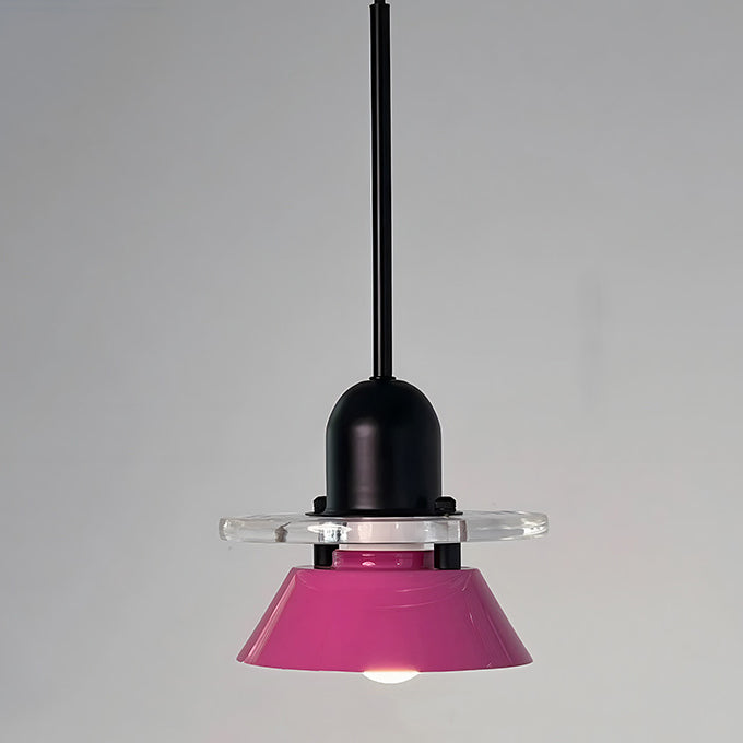 Contemporary Nordic Macarons UFO Shape Acrylic Iron 1 - Light Pendant Light For Bedroom