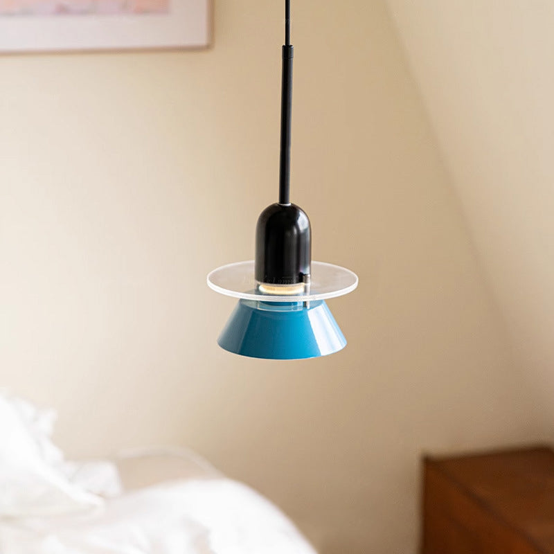Contemporary Nordic Macarons UFO Shape Acrylic Iron 1 - Light Pendant Light For Bedroom