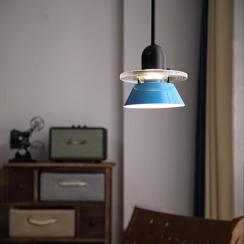 Contemporary Nordic Macarons UFO Shape Acrylic Iron 1 - Light Pendant Light For Bedroom