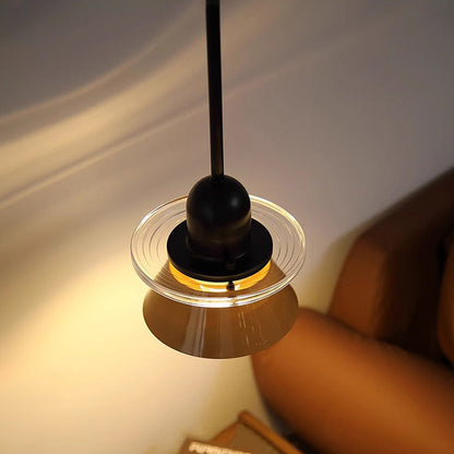 Contemporary Nordic Macarons UFO Shape Acrylic Iron 1 - Light Pendant Light For Bedroom