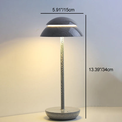 Contemporary Nordic Mushroom ABS Lampshade Round Base LED Table Lamp For Bedroom