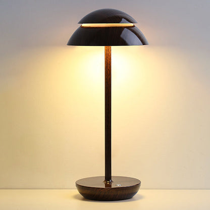 Contemporary Nordic Mushroom ABS Lampshade Round Base LED Table Lamp For Bedroom