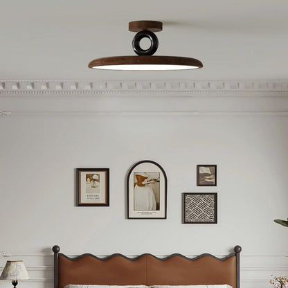 Contemporary Retro Dome Round Iron Acrylic LED Flush Mount Ceiling Light For Bedroom
