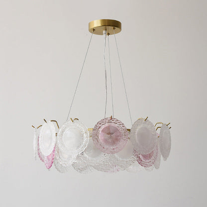 Traditional French Dome Round Pearl Iron Glass 6/8/10 - Light Chandelier For Living Room