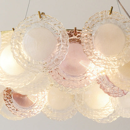 Traditional French Dome Round Pearl Iron Glass 6/8/10 - Light Chandelier For Living Room