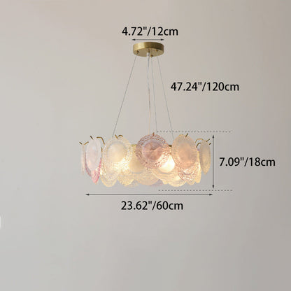 Traditional French Dome Round Pearl Iron Glass 6/8/10 - Light Chandelier For Living Room