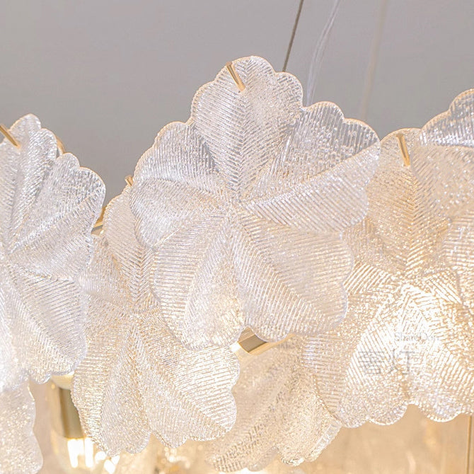Traditional French Dome Round Snowflake Double Layer Iron Glass 16/20 - Light Chandelier For Living Room