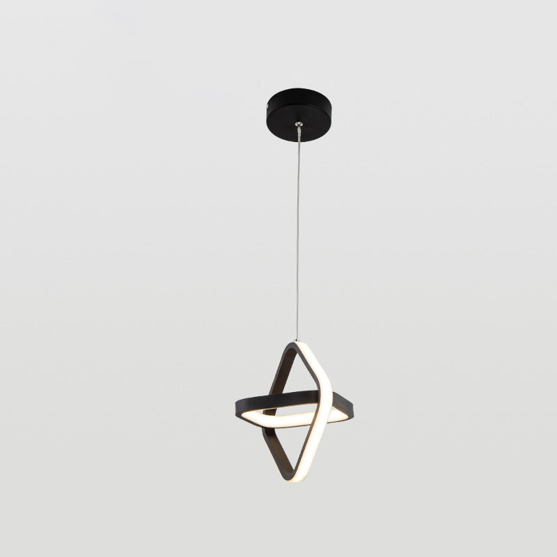 Modern Simplicity Dome Round Square Acrylic Iron LED Pendant Light For Dining Room