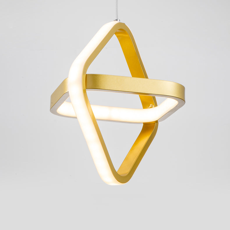 Modern Simplicity Dome Round Square Acrylic Iron LED Pendant Light For Dining Room