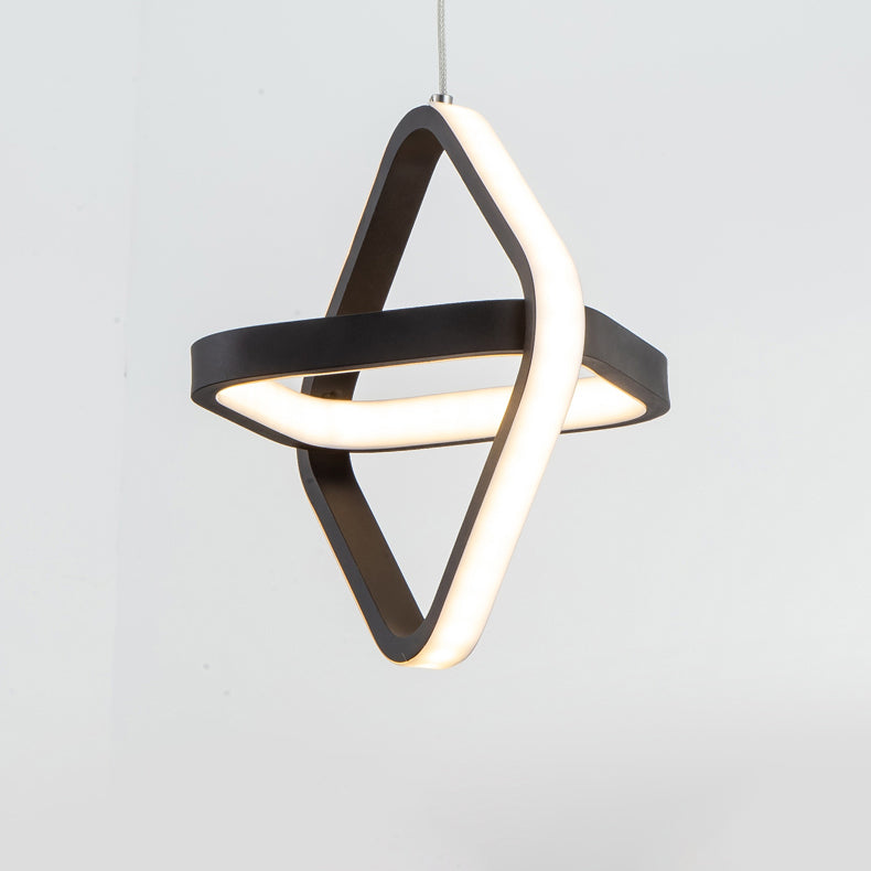 Modern Simplicity Dome Round Square Acrylic Iron LED Pendant Light For Dining Room