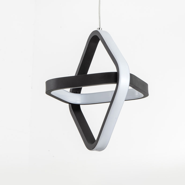 Modern Simplicity Dome Round Square Acrylic Iron LED Pendant Light For Dining Room