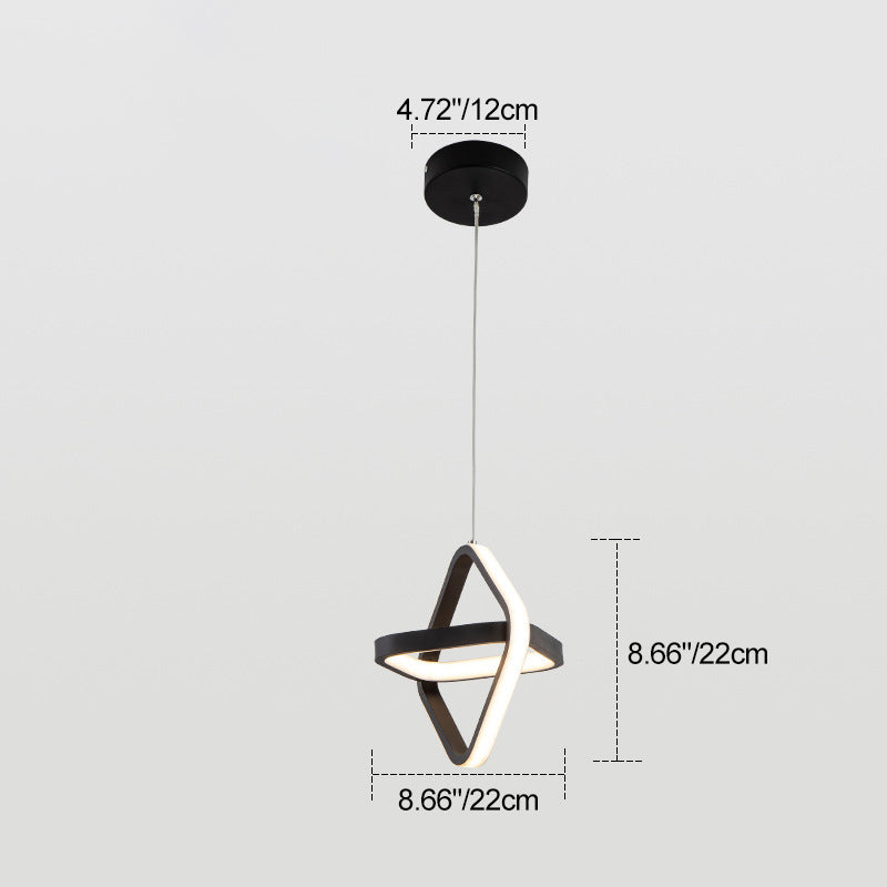 Modern Simplicity Dome Round Square Acrylic Iron LED Pendant Light For Dining Room