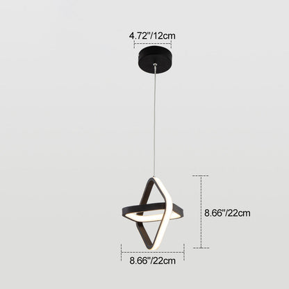 Modern Simplicity Dome Round Square Acrylic Iron LED Pendant Light For Dining Room