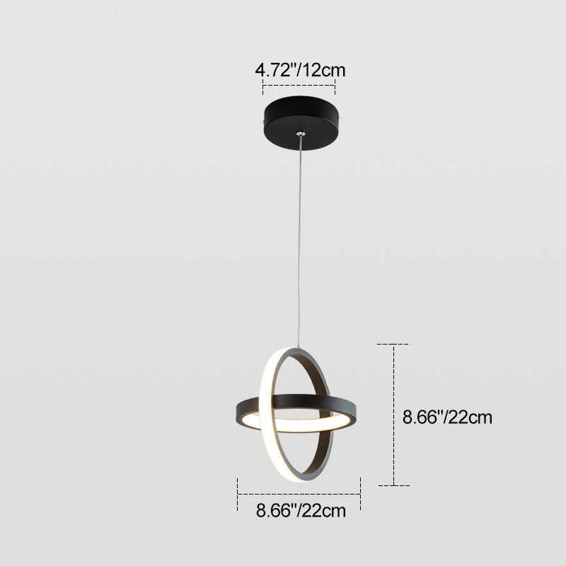Modern Simplicity Dome Round Square Acrylic Iron LED Pendant Light For Dining Room