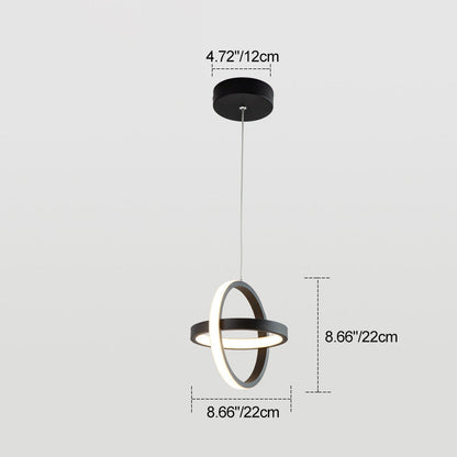 Modern Simplicity Dome Round Square Acrylic Iron LED Pendant Light For Dining Room