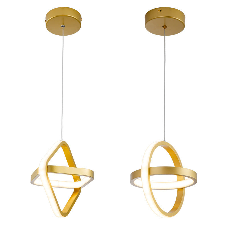 Modern Simplicity Dome Round Square Acrylic Iron LED Pendant Light For Dining Room