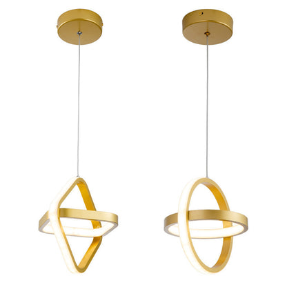 Modern Simplicity Dome Round Square Acrylic Iron LED Pendant Light For Dining Room