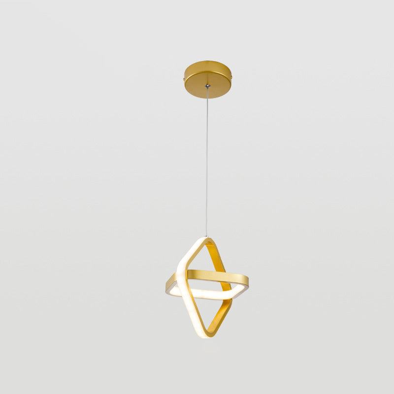 Modern Simplicity Dome Round Square Acrylic Iron LED Pendant Light For Dining Room