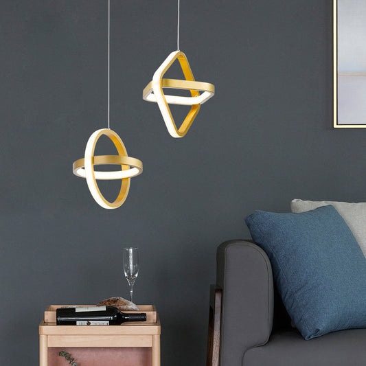Modern Simplicity Dome Round Square Acrylic Iron LED Pendant Light For Dining Room
