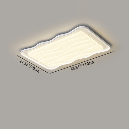 Contemporary Nordic Flower Round Square Rectangle Roto-molding Aluminum LED Flush Mount Ceiling Light For Bedroom