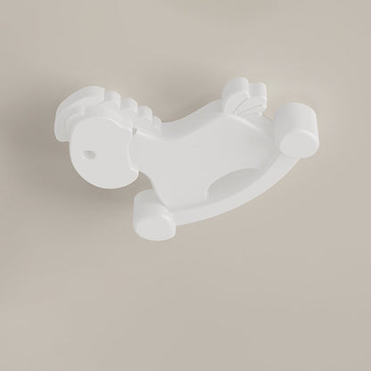 Contemporary Creative Unicorn PE Iron LED Flush Mount Ceiling Light For Bedroom