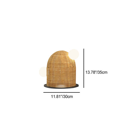 Contemporary Creative Cactus Waterproof Rubber Rattan Stainless Steel 2 - Light Standing Floor Lamp For Outdoor Patio