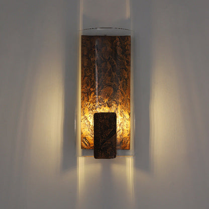 Modern Art Deco Semicircle Glass Aluminum 1 - Light Wall Sconce Lamp For Living Room