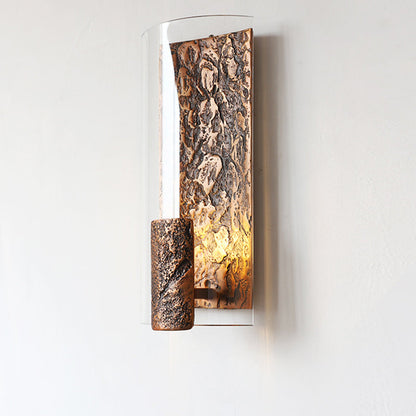 Modern Art Deco Semicircle Glass Aluminum 1 - Light Wall Sconce Lamp For Living Room