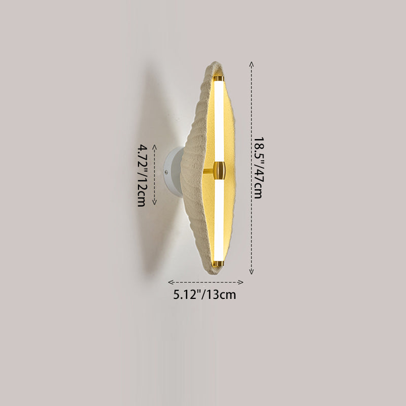 Contemporary Scandinavian Shell Resin Iron LED Wall Sconce Lamp For Living Room