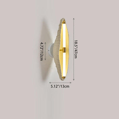 Contemporary Scandinavian Shell Resin Iron LED Wall Sconce Lamp For Living Room
