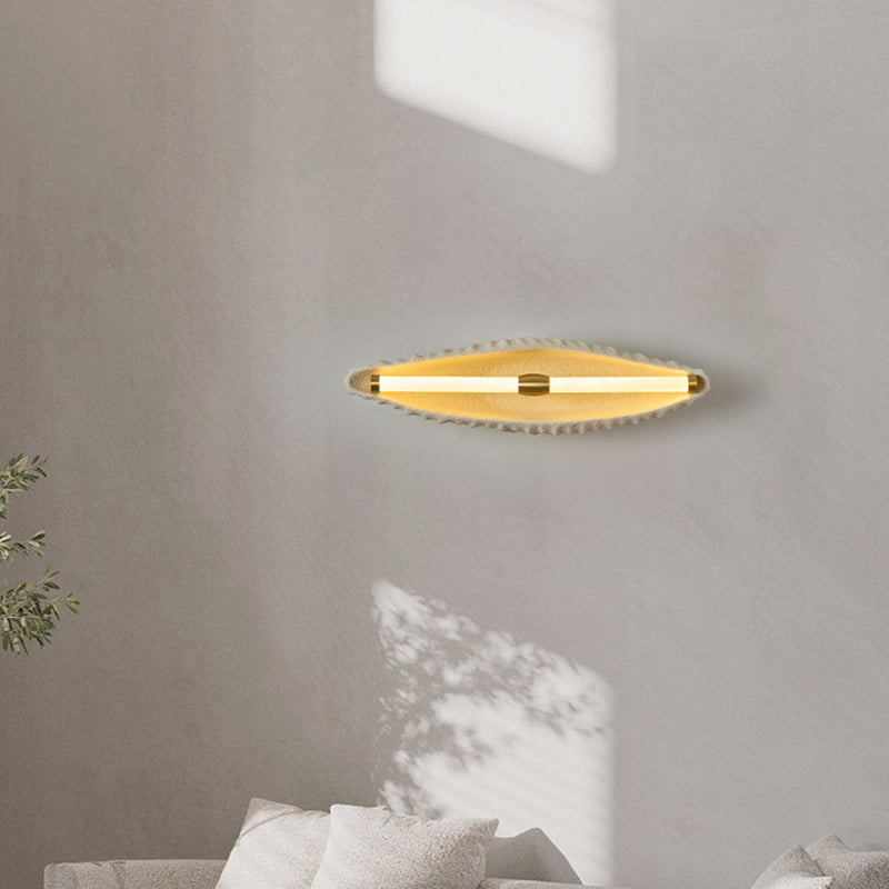 Contemporary Scandinavian Shell Resin Iron LED Wall Sconce Lamp For Living Room
