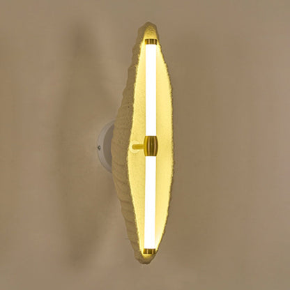 Contemporary Scandinavian Shell Resin Iron LED Wall Sconce Lamp For Living Room