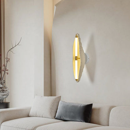 Contemporary Scandinavian Shell Resin Iron LED Wall Sconce Lamp For Living Room