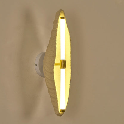 Contemporary Scandinavian Shell Resin Iron LED Wall Sconce Lamp For Living Room