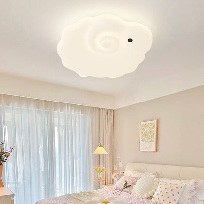 Contemporary Creative Sheep Roto-molding Iron LED Flush Mount Ceiling Light For Bedroom