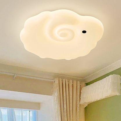Contemporary Creative Sheep Roto-molding Iron LED Flush Mount Ceiling Light For Bedroom