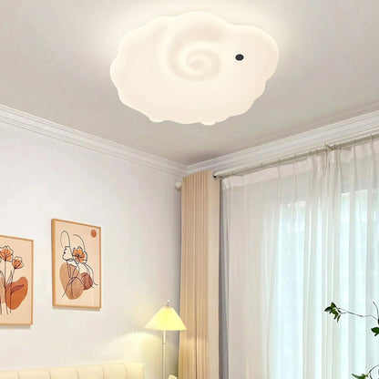 Contemporary Creative Sheep Roto-molding Iron LED Flush Mount Ceiling Light For Bedroom