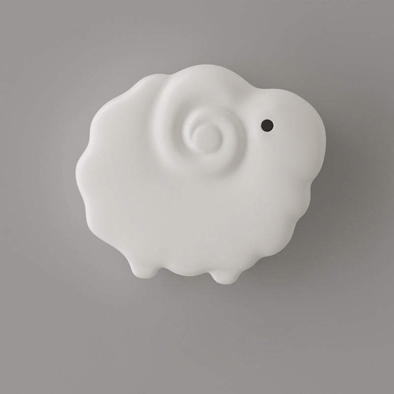 Contemporary Creative Sheep Roto-molding Iron LED Flush Mount Ceiling Light For Bedroom