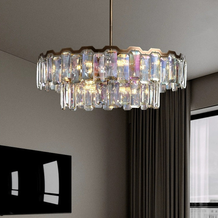 Modern Luxury Dome Round Hardware Crystal 5/6/8+5 - Light Chandelier For Living Room