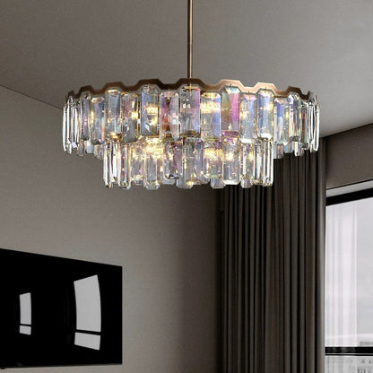 Modern Luxury Dome Round Hardware Crystal 5/6/8+5 - Light Chandelier For Living Room